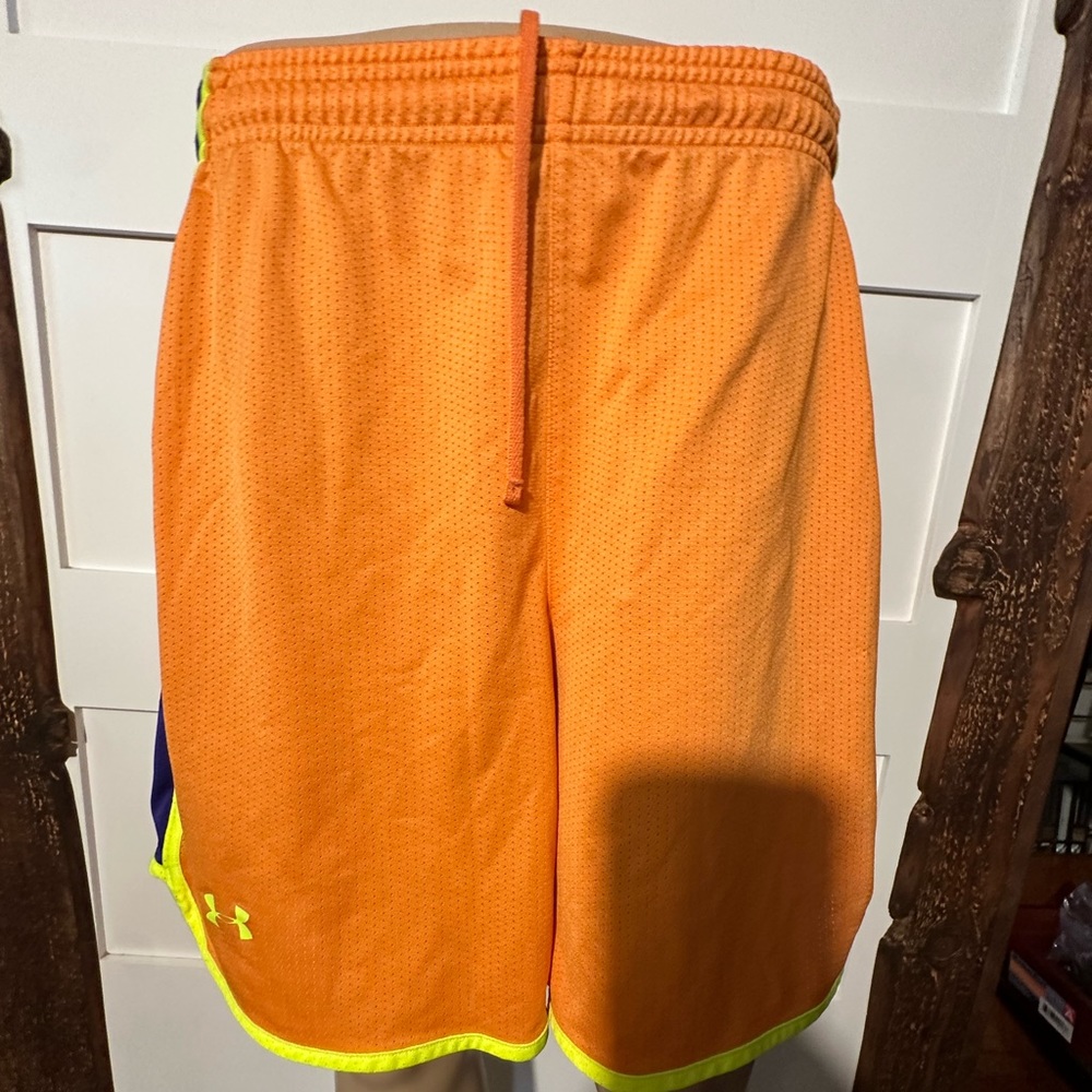 Womans Orange Under Armour sports shorts
